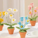 Durable simulated green plant lily of the valley flower desktop ornament