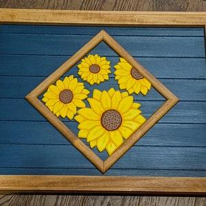 Sunflower Wall Sign, Sunflower Wall Decoration, Sunflower Wall Art, Sunflower Lover, Wall Decor, Wall art, Scroll Saw, Sunflower Scroll Saw
