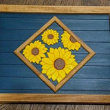 Sunflower Wall Sign, Sunflower Wall Decoration, Sunflower Wall Art, Sunflower Lover, Wall Decor, Wall art, Scroll Saw, Sunflower Scroll Saw