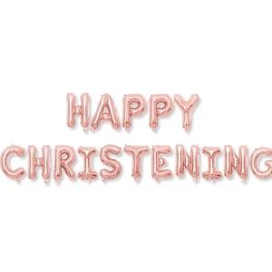 Happy Christening Letters, Gold Letter Balloons, Rose Gold Letters Balloons, White Letters Balloons, Baptismal Balloons, Backdrop Balloons