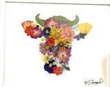 Dried Floral Art/Cow/Original