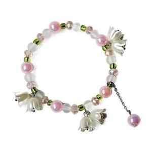 New Pearl Lily of the Valley Bracelet Fashionable Simple Bracelet Pink Gradient