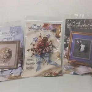 Set Of 3 Floral Bouquet Of The Month Master Series Collectors Potpourri Kit Rare