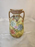 GORGEOUS RARE NIPPON VASE W/OPEN CARNATIONS MARKED ca 19c MORIMURA BROTHERS