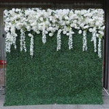 Cloth-bottomed Fake Flower Wall Art Background Wall Milan Grass Wall Wedding Arrangement Green Plant Wall, no arch