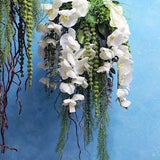 Composition of artificial plants with orchid flowers No. 4