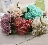 Artificial Fake Peony Silk Flowers Bridal Bouquet Arrangement Home Wedding...