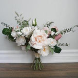 Blush Pink Flower Bouquet Dusty Rose Wedding Bouquet Dried Flowers Artificial Flowers Silk Flowers Bridal Bouquet Bridesmaid Bouquet