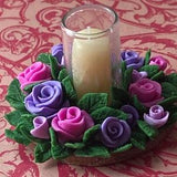 1:12 scale roses miniatures dolls house floral bouquet pretty  flowers conservatory decoration tiny table centrepiece candle Mothers Day