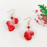 Rose Petal Earrings | Acrylic Flower Bouquet Earrings | Korea Jewelry For Mom