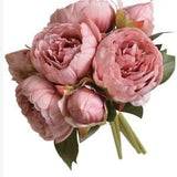 New Artificial Peony Bush, 3 colors, Fake Peony Bunch, Mauve Peony, Coral Peony, Cream Peony, Peony Bouquet