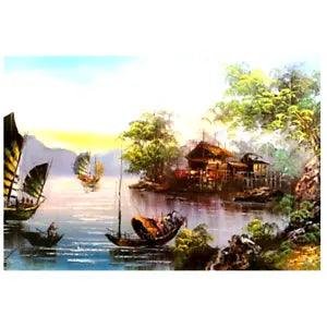 Oil  Painting Wall Painting Thai Country Farmer Painting Side Lifestyle Art Anti