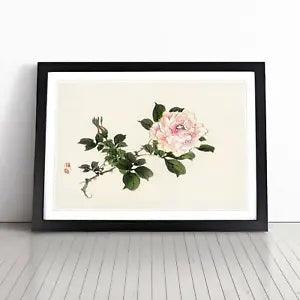 Pink Peony Flower Framed Wall Art Poster Print Home Decor Picture Large