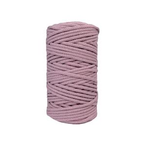 Premium Braided Cotton Cord 5mm x 109Yards, AMAZONIAN ORCHID, Macrame and Crocheting Rope, Soft Cotton Air