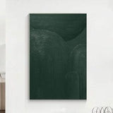 Modern Abstract Hunter Green Painting Original Painting Heavy Textured Art Dark Green Acrylic Painting Palette Knife Art Large Wall Decor