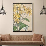 Sunflowers by Hannah Borger Overbeck Canvas/Poster Wall Art Reproduction, Vintage Flower Print