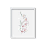 Janet's Orchid - Flowers Fine Art Illustration Print, Vintage Wall Art Print, Poster Illustration, Art for Home, Office, Frame or Unframed