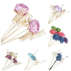 7 pcs Artificial Purple Flower Rattan Reed Sticks Fragrance Diffuser Replacement