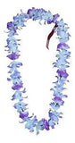 Hawaiian Lei Party Luau Floral Leilani Carnation Silk Dance Flower Purple Blue
