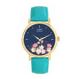 Toff London TLWS-77908 Ladies Pink Carnations Flower Watch