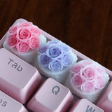 Rose Bouquet Flower Artisan Keycap Cherry MX Mechanical Gaming Keyboards