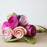 Ceramic rose bouquet , pink-coloured ceramic roses with ceramic leaves and brass wire stems, boho rustic roses decor bouquet, roses gift