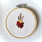 Red Rose Bouquet Finished Embroidery Hoop Art