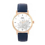 Toff London TLWS-17640 Ladies Grey Water Lilies Flower Watch