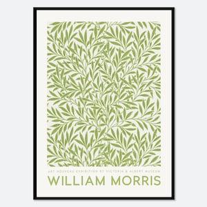 William Morris Willow Bough Vintage Poster Reproduction Art Print | Colorful Art, Victoria & Albert Art Museum Exhibition, Art Nouveau #W01