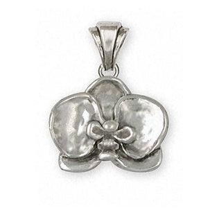 Orchid Jewelry Sterling Silver Orchid Pendant Handmade Flower Jewelry OR2-P