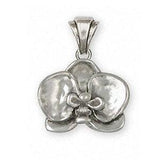 Orchid Jewelry Sterling Silver Orchid Pendant Handmade Flower Jewelry OR2-P