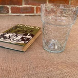 A lovely retro clear crazy paving vase or planter