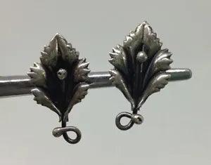 Vintage Sterling Silver 925 LILY FLOWER Screw Back EARRINGS