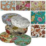 2"Thick-Round Box Shape Cover*A-Grade Cotton Canvas Chair Seat Cushion Case*Lf4