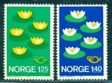 1977 Environmental Protection,water lily,Postal Association,Norway,Mi.737,MNH
