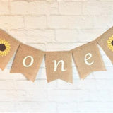 First Birthday Banner,One Burlap Banner,Sunflower Birthday Banner,Sunflower Banner,Sunflower Highchair Banner,One Banner,Cake Smash