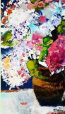 Oil Painting Floral Original Art Flower Peony Textured Impasto 15" Signed Art