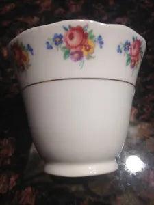 Vintage Peony Colclough China Teacup Made Longston England Flowers Gold Trim