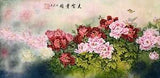 HANDPAINTED ORIENTAL ASIAN ART CHINESE FLORAL WATERCOLOR PAINTING-Peony flowers
