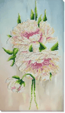 DIY Bead Embroidery Kit White Peonies Beaded stitching needlepoint beadwork