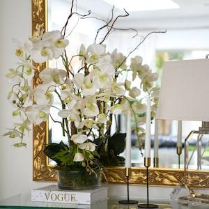 Orchid flower arrangement - Real touch orchid and willow arrangement