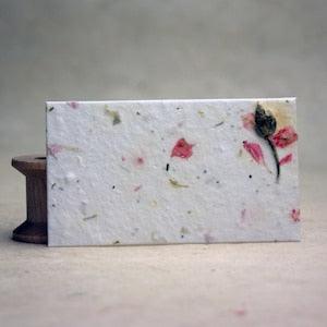 Bulk Set of 100 Handmade Seed Paper with Petals and Wildflower Seeds  - 3.5" x 2" panels - Pick your paper