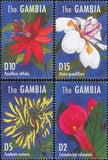 Gambia 1995 Arum Lily/Iris/Passionflower/Flowers/Plants/Nature 4v set (b9396b)