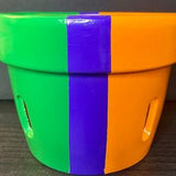 Orchid Pot l Oasis Split Terra-Cotta Pot l Flower Pot l Clay Pot l Hand Painted Pot l Colorful Orchid Pot l