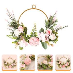 Peony Wreaths Decor Spring Garland Rose Flower Embellishments Decorate