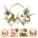 Peony Wreaths Decor Spring Garland Rose Flower Embellishments Decorate