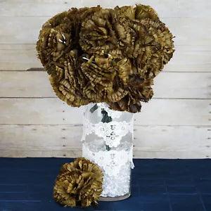 4 Chocolate Brown Silk CARNATIONS Bushes Wedding Flowers Party Centerpieces