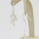 Rebecca Hook Lily of the Valley Flower Sterling Silver Dangle Earrings w/ Box
