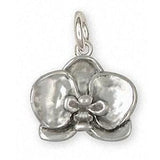 Orchid Jewelry Sterling Silver Orchid Charm Handmade Flower Jewelry OR2-C