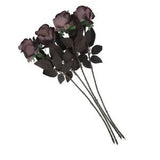 Flannel Roses Peony Flower Bouquet Fake Black Flowers Real Touch